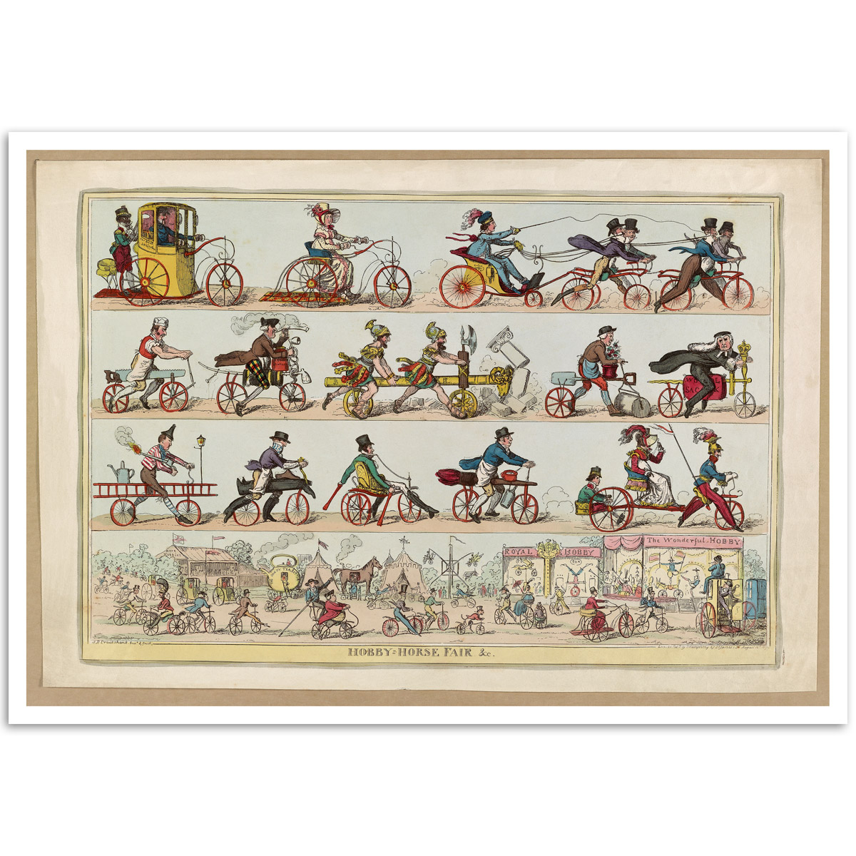 Vintage Comic Poster - Hobby-Horse Fair 1819